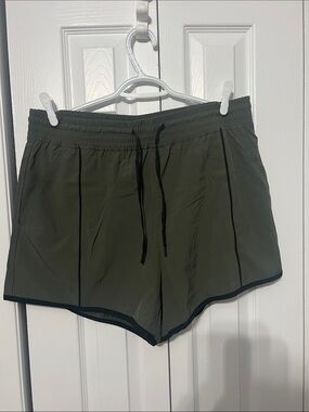 Hyba Women's Olive Green Athletic Shorts